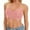 Pink, variant on Strapless Bras for Women Push Up Scalloped Clear Straps Wireless Bra Non Slip Full Coverage Gathering Comfy Bandeau Bra
