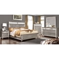thumbnail image 5 of Silver Gorgeous 1pc California King Size Bed Mirror Panel Accents Bedroom Furniture Bun Feet Elegant Bedroom Furniture Wooden, 5 of 6