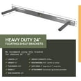 Slimline 24” Floating Shelf Bracket, 150 LB Weight Capacity, Supports 1