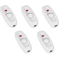 thumbnail image 1 of LLC White Vintage Lamp Switch 5pcs AC 250V 10A Inline On/Off Toggle Switch Feed Through Table Desk Lamp Cord Switch with LED, 1 of 5