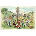 thumbnail image 2 of Samuel Ehrhart 14x11 Gold Ornate Wood Frame and Double Matted Museum Art Print Titled - In the Merry Month of May (1905), 2 of 4