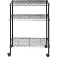 thumbnail image 3 of YSSOA 3-Tier Storage Shelving Units with Wheels, 24"D x 13.78"W x 31.89"H, 3 of 5