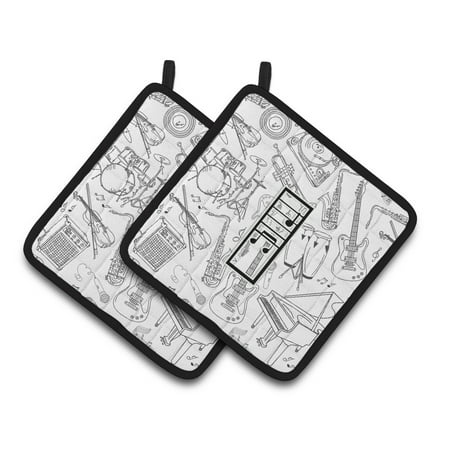 

Carolines Treasures CJ2007-IPTHD Letter I Musical Note Letters Pair of Pot Holders 7.5HX7.5W multicolor