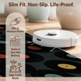 thumbnail image 6 of Design&I 2'x3' Ultra Soft Door Mat, Record Music Mosaic Repeating Disc Grooved Circle Vinyl Retro Playful Expressive None Fluffy Washable Easy Care Indoor rug for Bedside Entryway, 6 of 7