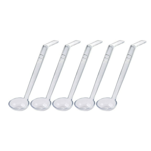 5Pcs Clear Plastic Gravy Ladles Multipurpose Kitchen Utensils for Hot Cold Food