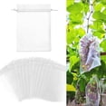 thumbnail image 3 of 100 Pcs Fruit Protection Bags Fruit Netting Bags for Fruit Trees with Drawstring, 3 of 5