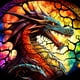 thumbnail image 1 of (A7397) Resina Diamante La Serie Animal Dragón Riendo Lleno Diamantes 30*30CM, 1 of 9