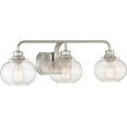 thumbnail image 4 of Quoizel Trilogy 3 Light Vanity Light in Brushed Nickel, 4 of 6