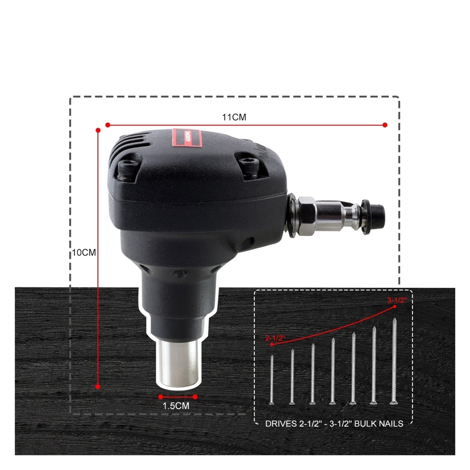 Air Palm Nailer, Pneumatic Mini Palm Nailer, Palm Hammer Ergonomic Lightweight Impact Nails For Wood Working Nail Gun ,Easy to Use