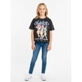 thumbnail image 2 of K Pop Demon Hunters Girl’s Boxy Mineral Washed Halloween Crewneck Tee with Short Sleeves, Sizes 4-16, 2 of 8