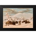 thumbnail image 2 of Catlin, George 24x17 Black Modern Framed Museum Art Print Titled - Winter Sport of Killing Buffalo, 2 of 5