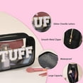 thumbnail image 4 of Preppy Patch Stuff Makeup Bag Chenille Letter Cosmetic Bag for Women,Transparent Pvc Zipper Patch Bags Organizer Waterproof Portable Travel Makeup Bag for Women Girls Teens, 4 of 5