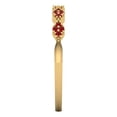 thumbnail image 4 of 0.1 ct Brilliant Round Cut Simulated Ruby 14k Yellow Gold Stackable Band SZ 5.75, 4 of 6