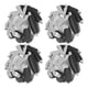 thumbnail image 3 of Rueda De Robot Omnidireccional, 4 Piezas De Dirección Flexible Más Rápida Rueda De Robot De Aluminio De 60 Mm Rodamientos Mecanizados Con Precisión Para Modificación, 3 of 7