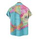 thumbnail image 5 of Mens Casual Manga Corta Botón Abajo Camisas Turndown Cuello Blusa de Impresión, Poliéster Ligero Top de la Moda para el Verano Al Aire Libre Y el Uso Diario, 5 of 7