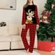 thumbnail image 1 of Conjunto De Pijamas De 2 Piezas Conjunto de pijama familiar de 2 piezas Conjunto informal de manga larga con estampado de alce y pantalones Traje diario Ygjytge Mamá Rojo M para Mujer, 1 of 5