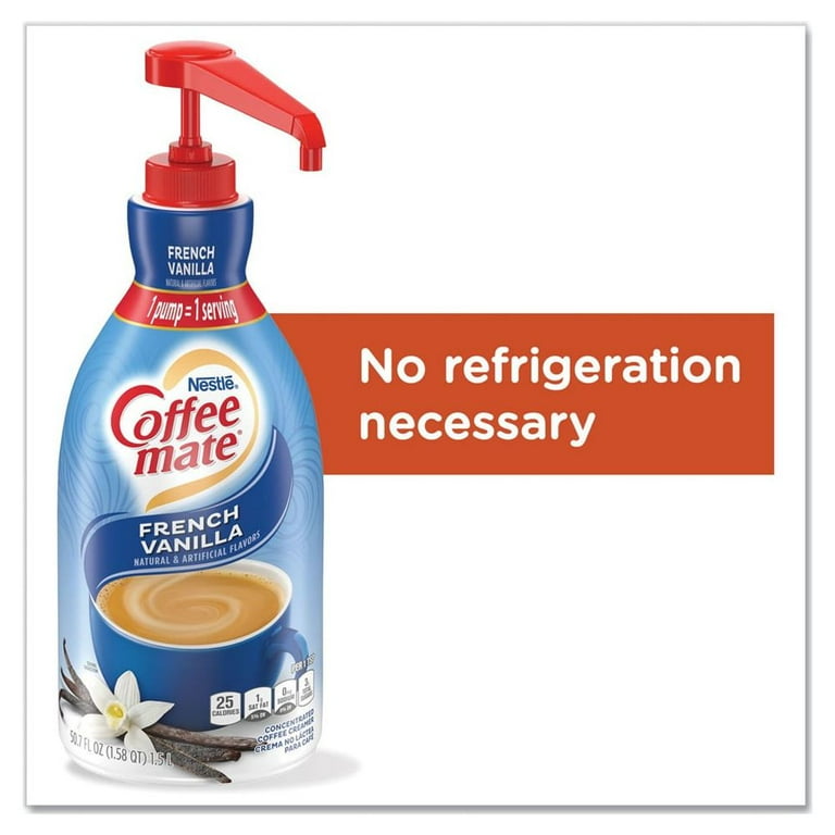Liquid Coffee Creamer, French Vanilla, 1.5 Liter Pump Bottle, 2/Carton Liquid Coffee Creamer, French Vanilla, 1.5 Liter Pump Bottle, 2/Carton