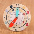 thumbnail image 2 of Reloj didáctico de madera juguetes de aprendizaje temprano Material de madera seguro tablero ocupado, 2 of 3