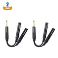 thumbnail image 2 of Cable Matters, paquete de 2 unidades, cable divisor de 1/4, TS macho a 2X TS hembra, 2 of 7