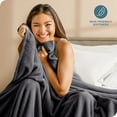 thumbnail image 2 of Bare Home Microplush Fleece Blanket - 300 GSM - Fuzzy Microfleece - Soft & Plush - King, Forged Iron Gray, 2 of 7