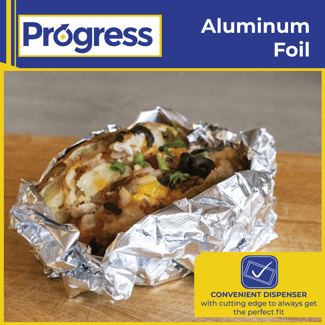 Progress Aluminum Foil Rolls, 75 Sq Ft, 24 Count, 24 Pack/Case