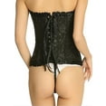 thumbnail image 3 of SAYFUT Fashion Women's Jacquard Overbust Corset Intimates Lace-up Busiter Shapewear, 3 of 7