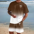 thumbnail image 2 of Men's Short Sets 2 Piece Outfits Tropical Graphic Tees and Shorts Sets Beach Vacation Outfits, 2 of 4