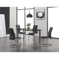 thumbnail image 1 of homeroots kitchen & dining 383833 Rectangular Glass Top with Black Trim Dining Table, 1 of 1