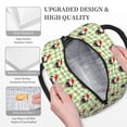 thumbnail image 3 of Daiia Christmas Hat French Bulldog Pattern Lunch Bag , Insulated Lunch Box, Small Leakproof Cooler Food Lunch Containers Reusable High Capacity Lunch Tote Bags-One Size, 3 of 6