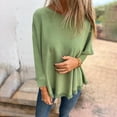 thumbnail image 7 of Dagugfen Plus Size Womens Oversized Shirts Trendy Crewneck Knit Side Slit Fashion Pullover Tops Fall Outfits, 7 of 7