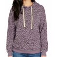 thumbnail image 2 of Buffalo David Bitton Women's Hoodie Super Soft Cotton Blend Fleece Leopard Print Hooded Sweatshirt, 2 of 2