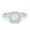 Lab Created White Opal, variant on Halo Princess Cut Accent Engagement Ring CZ 925 Sterling Silver Size 8