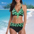 thumbnail image 2 of ibiyuan Plus Size Summer Outfits 2 Piece Tankini with Pockets 2026 Tummy Control Bathing Suit Swimwear Floral Dress 2 Piece Swimsuit for Women,Green, 2 of 5