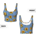 thumbnail image 5 of Fotbe Sunflowers Pattern Womens' Sports Bra Longline Wirefree Padded with Medium Support Sports Moisture-Wicking Workou Vest,Tank Top-XX-Large, 5 of 9