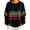 A02-Black, variant on Women's Henley Long Sleeve Sweatshirt Colorful Striped Loose Pullover Top for Fall Winter Casual Daily Outfit
