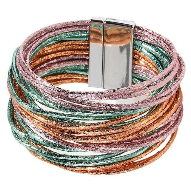 Pulsera para mujer fácil de usar, brazalete de moda, duradero, accesorios para atuendos con Cham púrpura verde