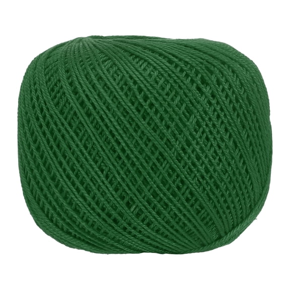164 Yards Size 3 Green Pearl Cotton Crochet Thread Lace Weight Yarn Tatting Thread for Crocheting Knitting Embroidery Sewing