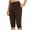 Brown, variant on Women's Yoga Capris Women's Knee Length Leggings High Waisted Yoga Workout Exercise Capris for Casual Summer with Pockets