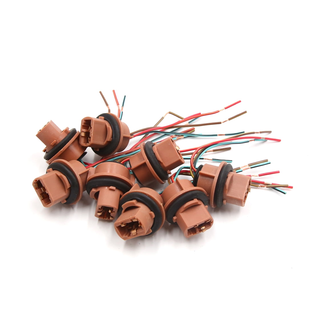 8Pcs T20 3wires Harness Socket Car Brake Turn Signal Light Extension