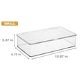 thumbnail image 3 of Sorbus Organizer Bins with Attached lids | Kitchen Pantry Organization Storage Bins, Small Clear Storage Box for Fridge | Food Storage Containers for Organizing, Cabinet Organizers (2-Pack, Small), 3 of 9