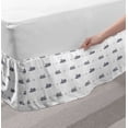thumbnail image 2 of Mouse Bed Skirt, Layout of Repetitive Rodents and Mini Hearts in a Hand Drawn Doodle Like Style, Elastic Bedskirt Dust Ruffle Wrap Around for Bedding Decor, 4 Sizes, Dimgray and White, by Ambesonne, 2 of 2