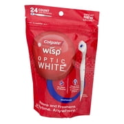 Colgate Optic White Wisp Mini Toothbrush, Coolmint - 24 Count