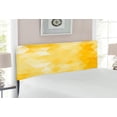 thumbnail image 2 of Yellow Headboard, Abstract Triangle Geometrical Shaded Patterns with Modern Mosaic Illustration Motifs, Upholstered Decorative Metal Bed Headboard with Memory Foam, Full Size, Yellow, by Ambesonne, 2 of 4