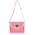 thumbnail image 3 of Women's Faux Patent Leather Fringe Crossbody Purse with Detachable Vegan Leather Strap, 3 of 4