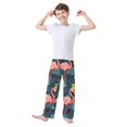 thumbnail image 2 of FORMRS Boys Pajama Pants with Pockets Size 6-8Y Kids Lounge Sleep Bottoms, Pink Floral Flamingo, 2 of 8