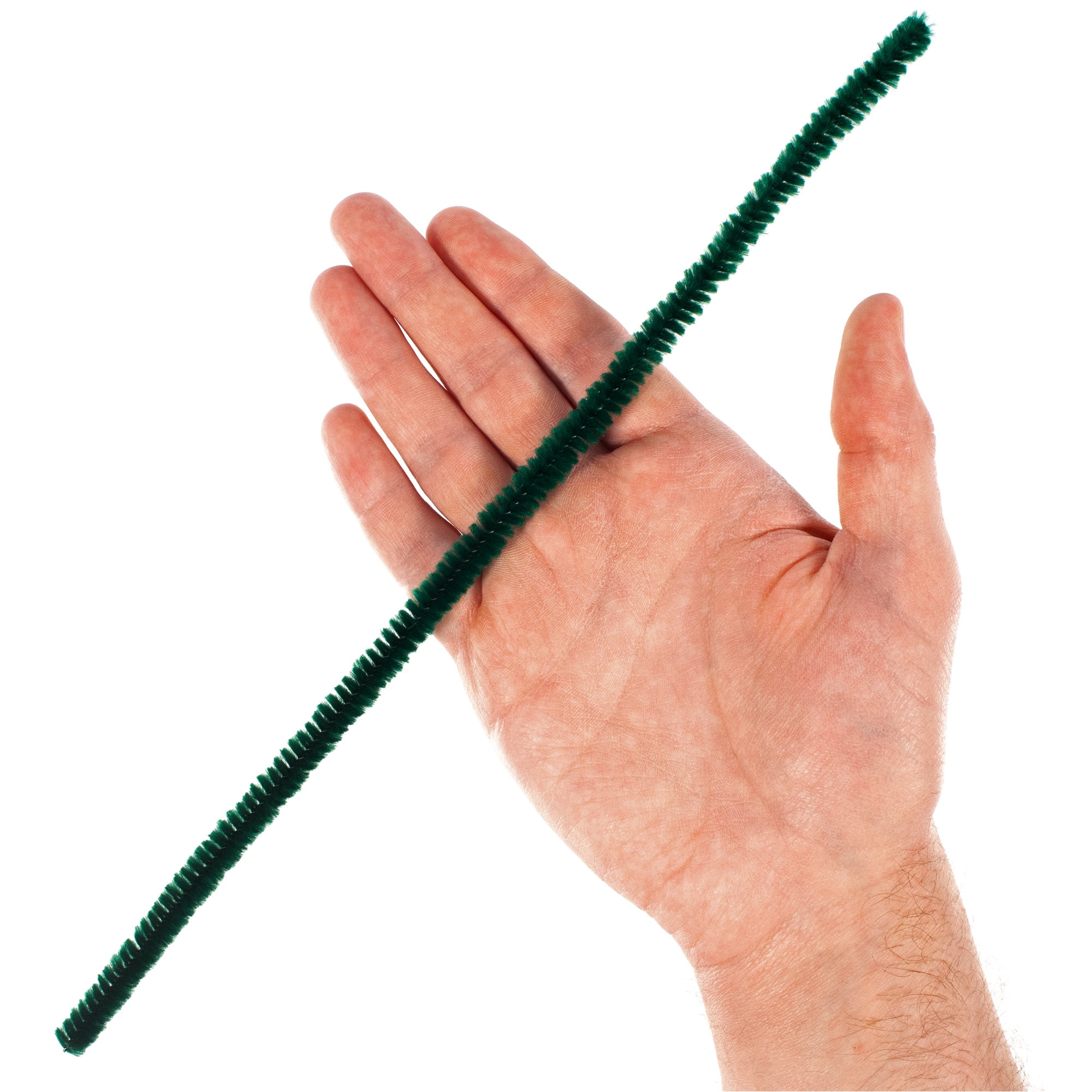 Craft County - Back 2 School - 20 Piece GREEN Pipe Cleaner DIY Décor, Activities, Projects – 12 Inches Long