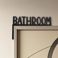thumbnail image 4 of Uutvmp Funny Acrylic Door Topper, Minimalist Over The Corner Frame Decor Signs for Front Door Bathroom, Black, Bathroom, 4 of 7