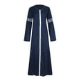thumbnail image 3 of QJUHUNG Abaya Longue pour Femmes Musulmanes Robe Kaftan Vintage à Imprimé Floral Maxi Islamique, 3 of 3