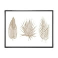 thumbnail image 1 of Designart Tropical Beiges Leaves FLOAT FRAME WALL ART, 1 of 4