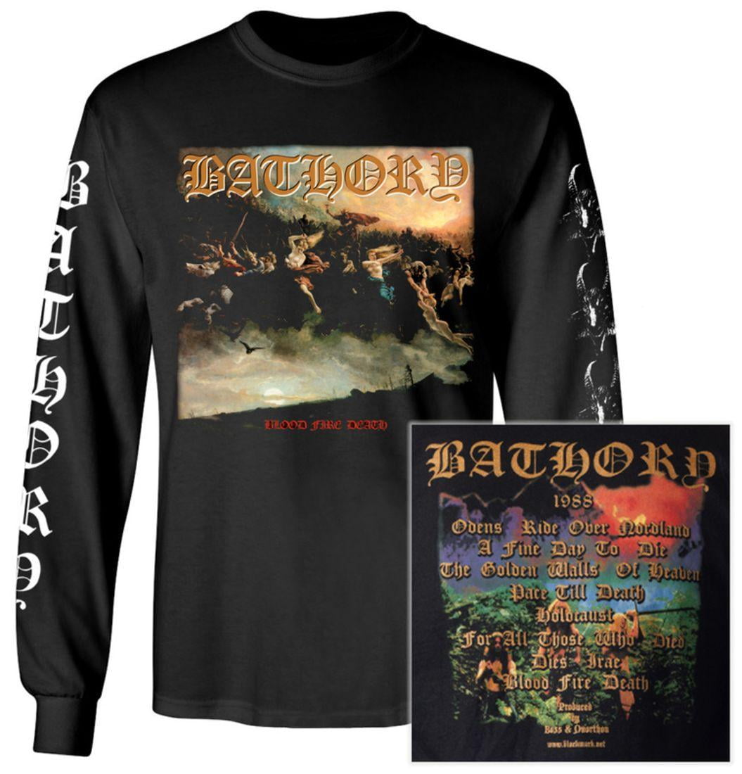 Bathory Men's Blood Fire Death Long Sleeve Small Black - Walmart.com